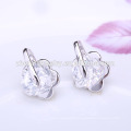 vente chaude bijoux rhodium planté boucles d&#39;oreilles nuptiales cubes américains zircon